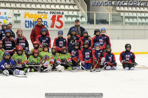 2011-01-30 Pinerolo 1507 Hockey Milano Rossoblu U10 - Squadra